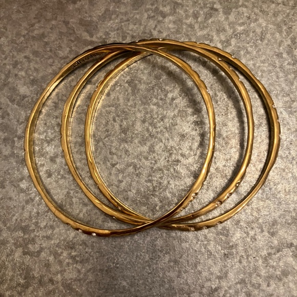Stella & Dot Gold Plated and Crystal Bangles - Picture 2 of 4